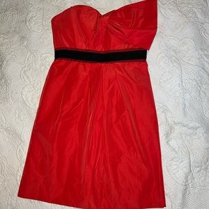 Red Strapless BCBGMaxAzria Dress
